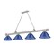 Z-Lite Cordon 4 Light Billiard, Brushed Nickel & Dark Blue 2306-4BN-ARDB - alternate 8